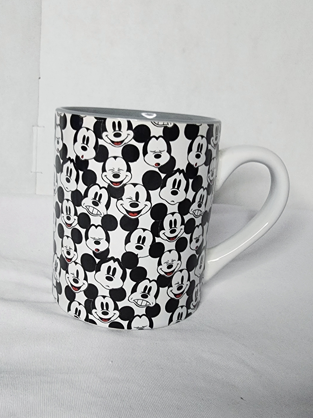 Disney Mickey Mouse Expressions Ceramic Mug Grey Many Faces